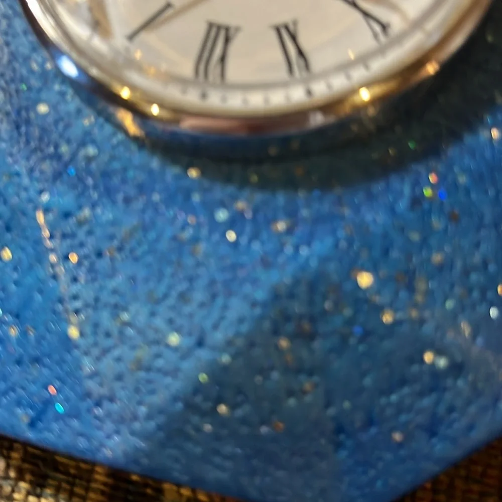 Handmade Blue Resin Clock